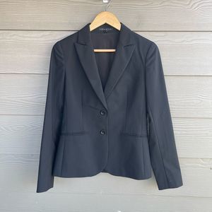 Theory wool blend  double button fitted black blazer